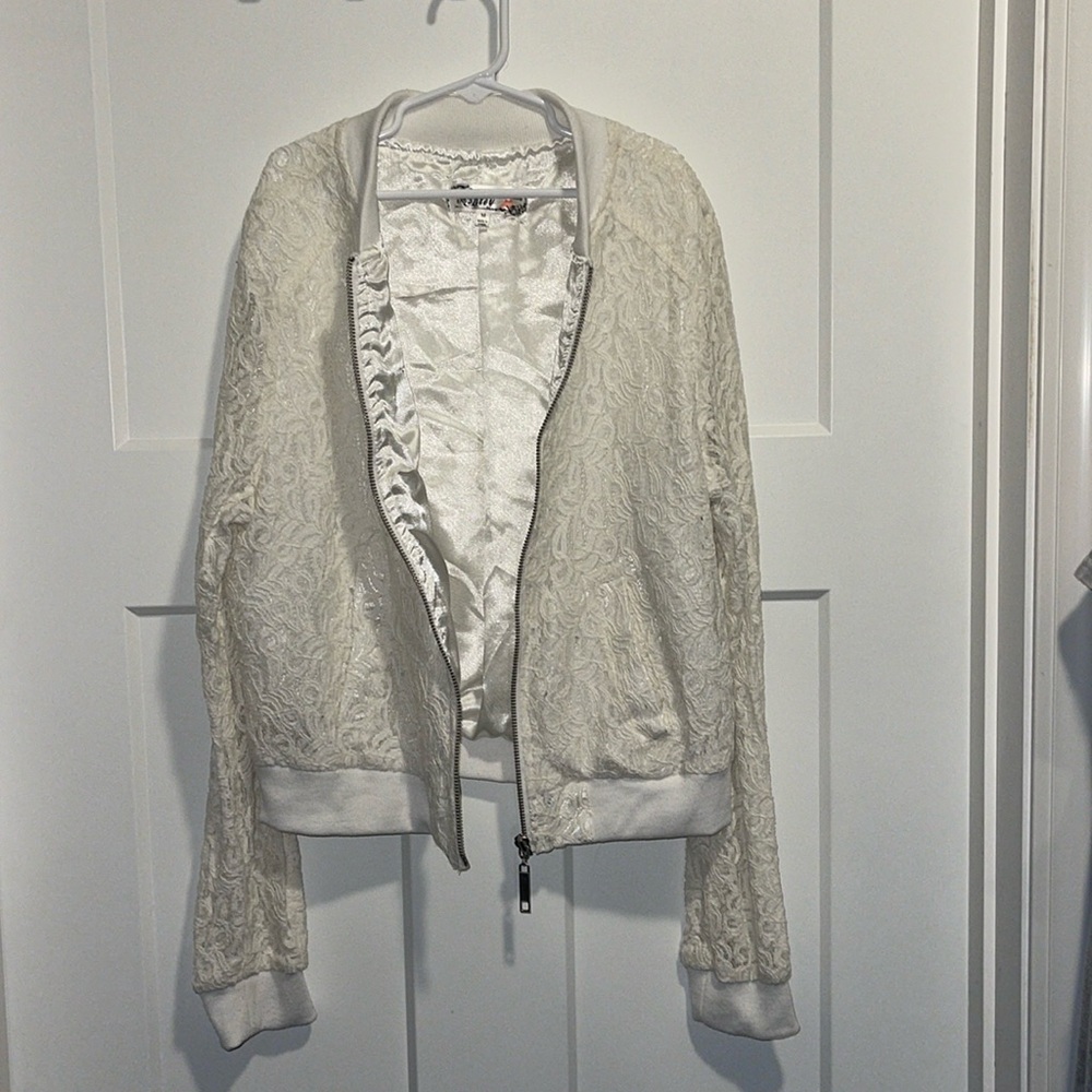 Ashley by 26 International white laced jacket